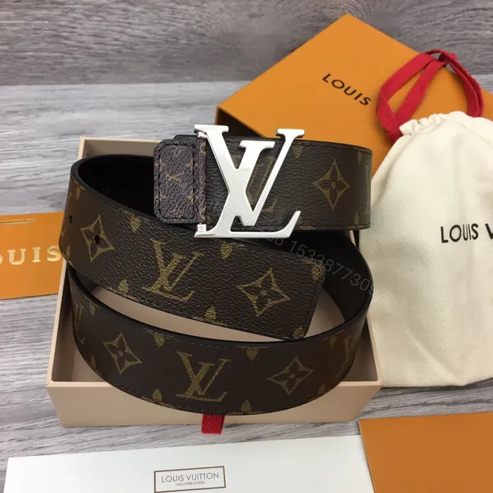 View 1 of Icon Monogram Belt: Luxury LV Canvas, Silver Buckle, 3.8cm