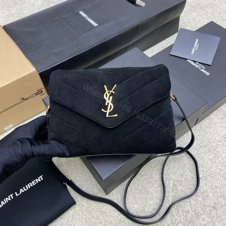 View 1 of Velvet Gold-YSL Crossbody: Structured Luxury Bag