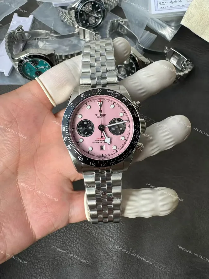 View 1 of Tudor Super Clone Black Bay Chronograph M79360N-0019 Pink Dial