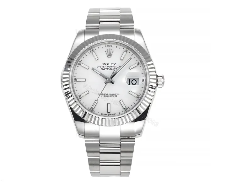 View 1 of ROF Factory Clean Factory JVS Rolex Datejust Silver Fluted Bezel