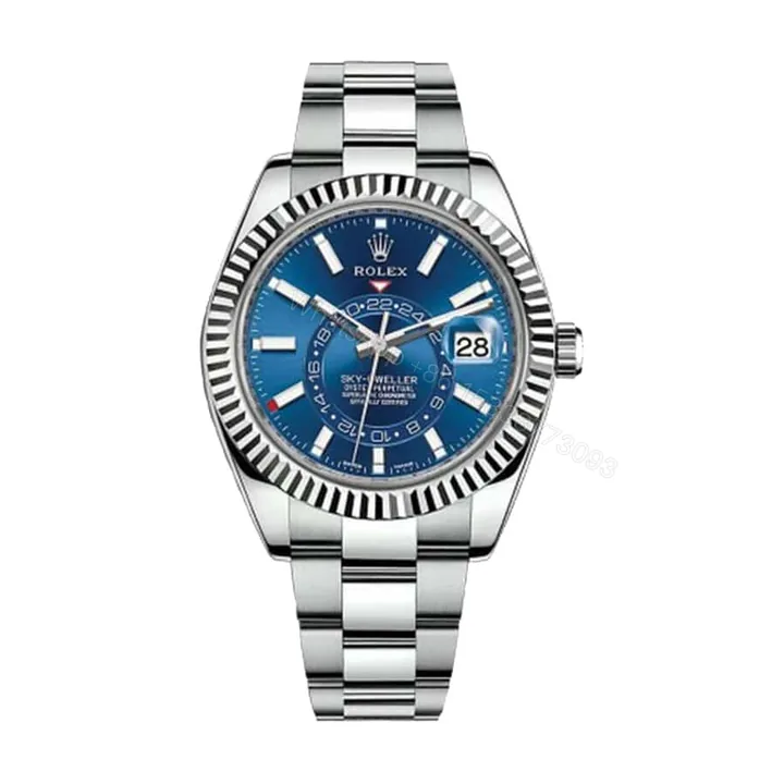 View 1 of Rolex Sky-Dweller 326934-0003 Super Clone : Steel Blue Dial 42mm