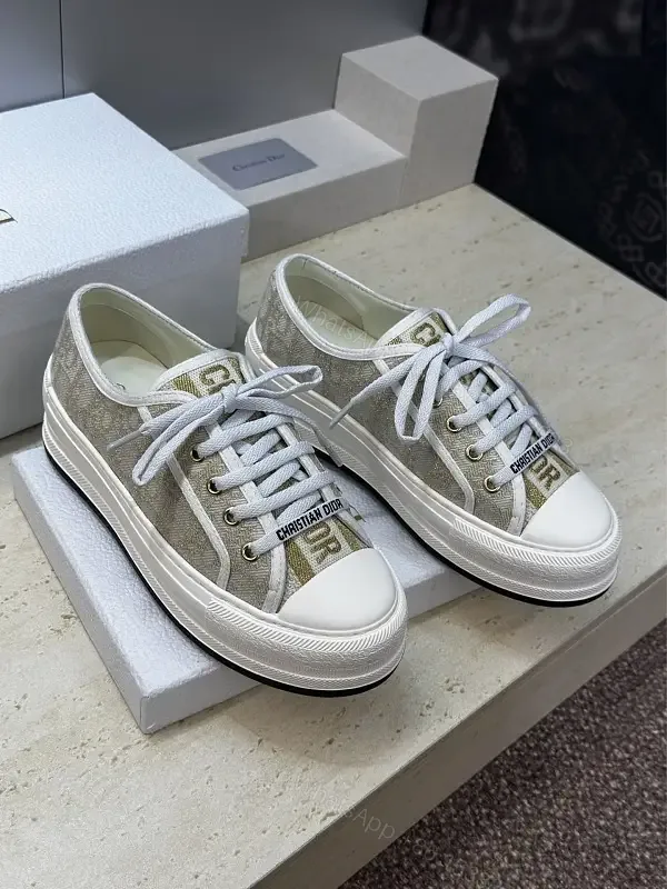 View 1 of Beige Denim Sneakers with White Toe Cap, Lightweight Forever Fashion