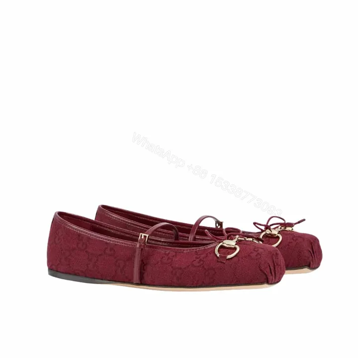 View 1 of GUCCI WOMEN’S HORSEBIT BALLET FLAT RED 821220 FAD8F 8546