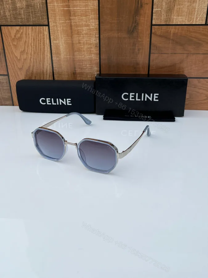 View 1 of FIRST COPY Celine 556 silver blue sunglasses