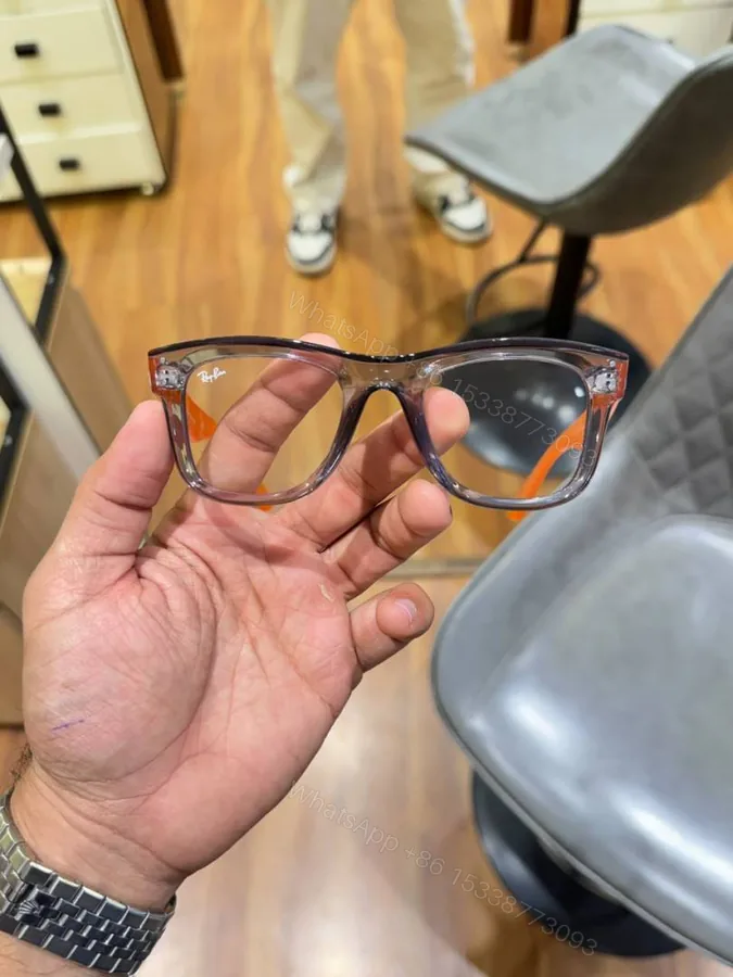 View 1 of First Copy Ray-Ban 0502 Grey Orange Plano Men’s Sunglasses