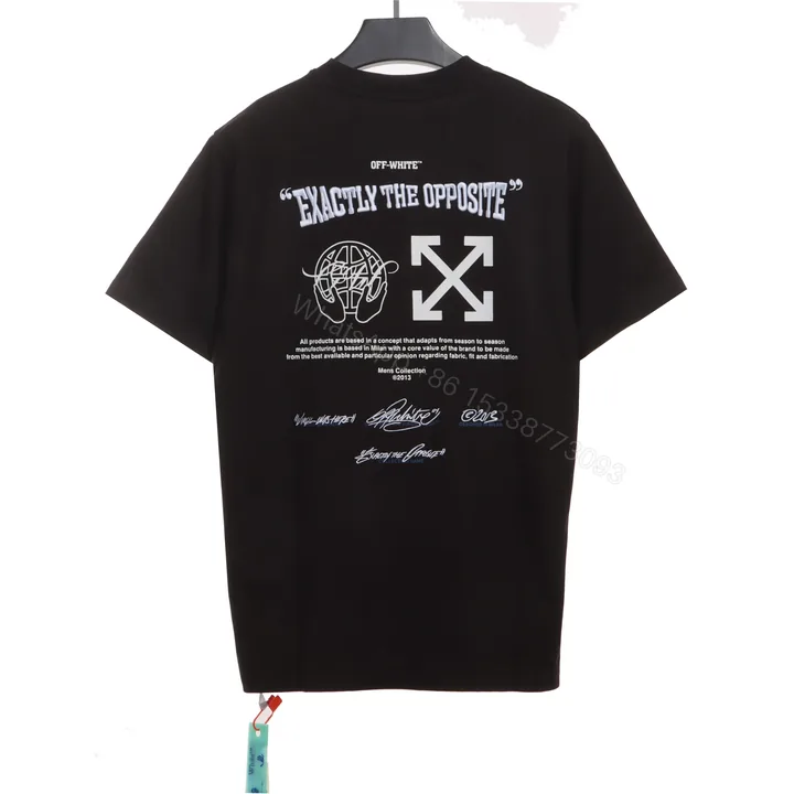 View 1 of Off White Embroidered Logo Arrow Slogan T-Shirt