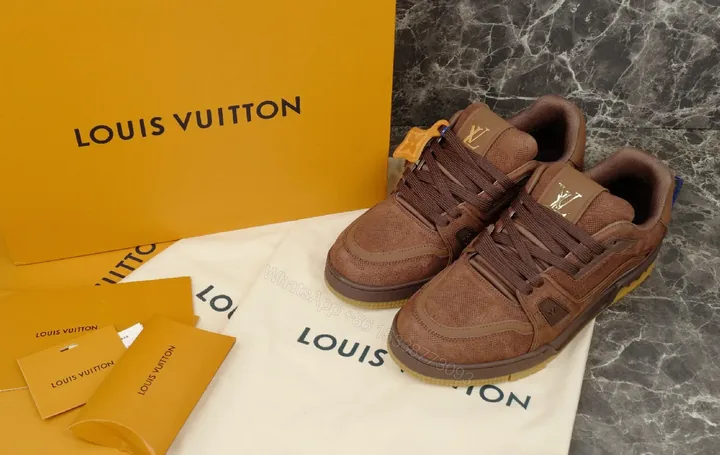 View 1 of Brown Suede Mesh High-Top Sneakers: Subtle Luxury Comfort