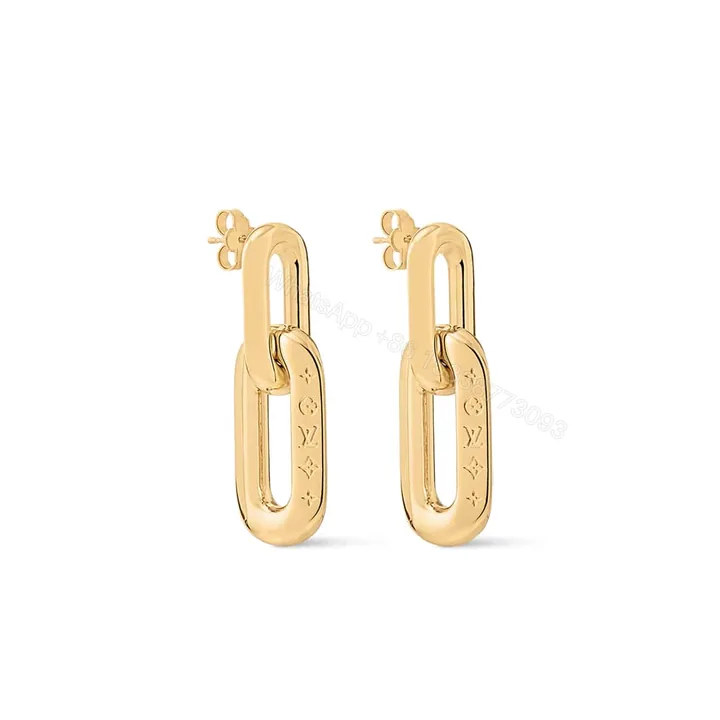View 1 of LOUIS VUITTON LV EDGE DOUBLE EARRINGS GOLD MP2990
