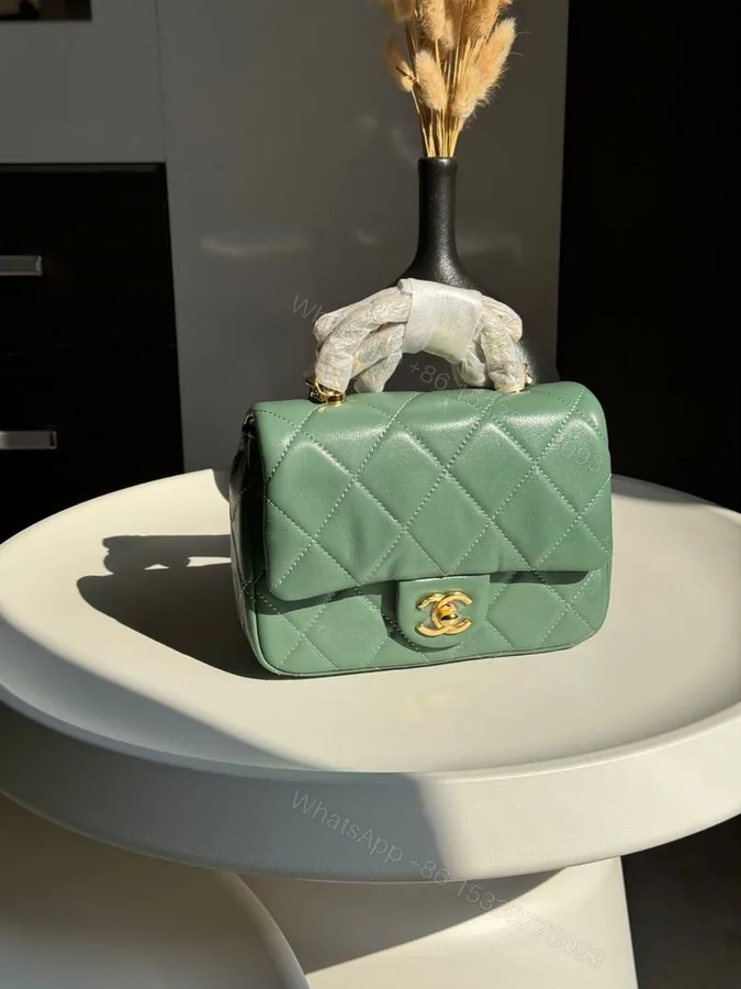 View 1 of Mini Flap Bag with Top Handle