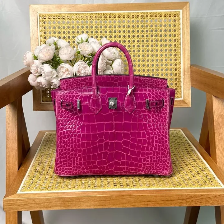View 1 of Hermes Birkin 25cm Crocodile Leather Silver Hardware