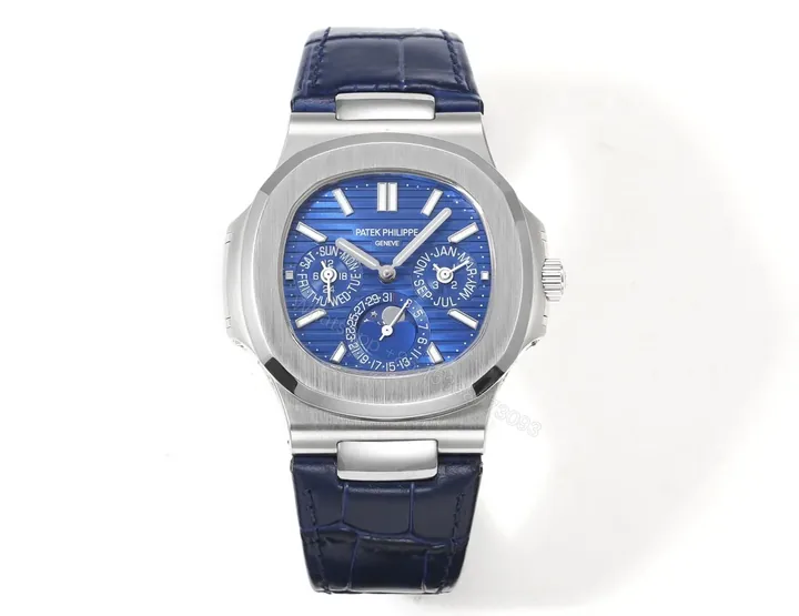 View 1 of Patek Philippe Blue Nautilus Perpetual Watch