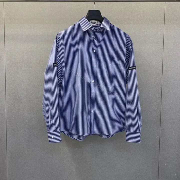 View 1 of Premium Striped Button-Front Shirt with Subtle Detailing