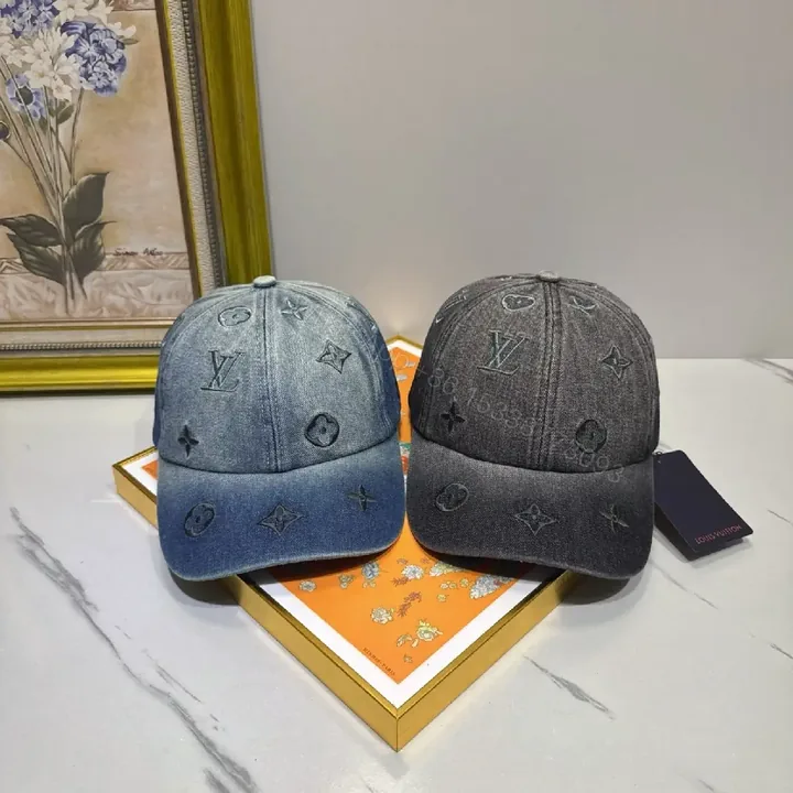 View 1 of Denim-Trim Logo Cap: Subtle Luxury, All-Day Elevation