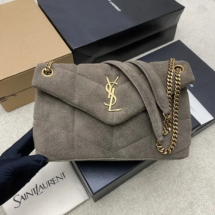 View 1 of Velvet Quilted Shoulder Bag, Gold Hardware, Timeless Chic