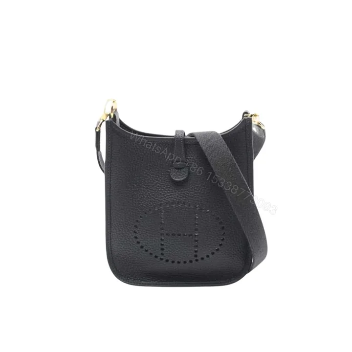 View 1 of Hermes Evelyne Amazone Bag Noir 17cm H069426CKAV