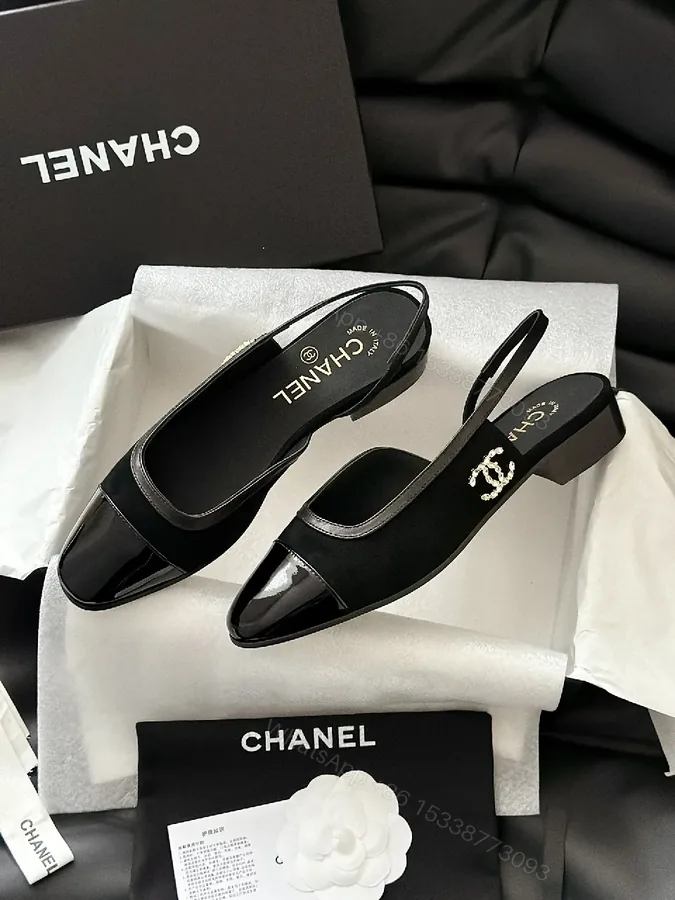 View 1 of Black Patent Slingback Pumps | Minimalist Luxe, Cushioned Comfort