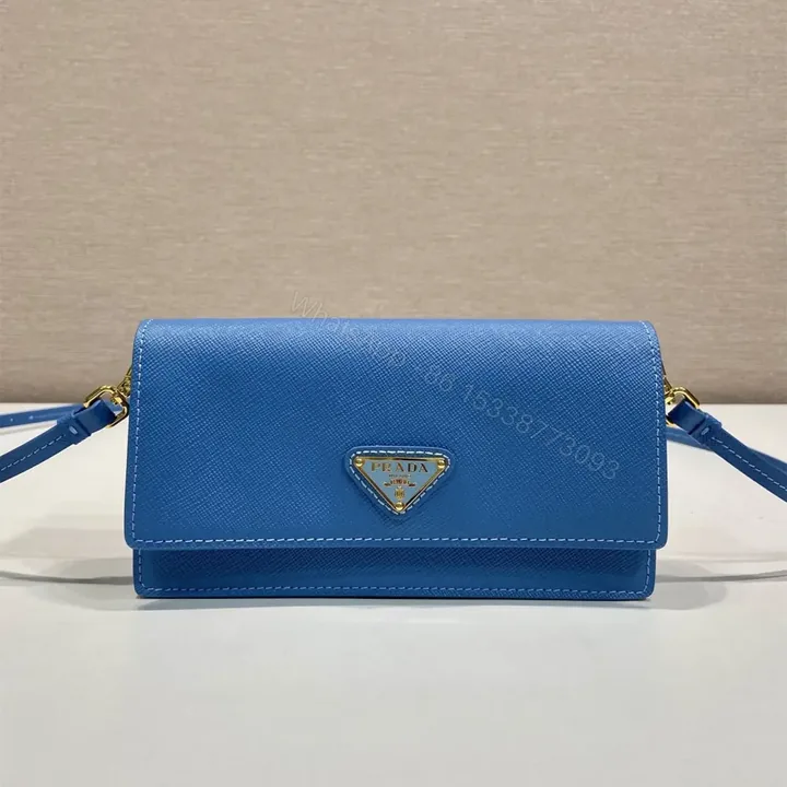 View 1 of 高仿Prada*Saffano系列1NF059斜挎包藍色Mini免檢版