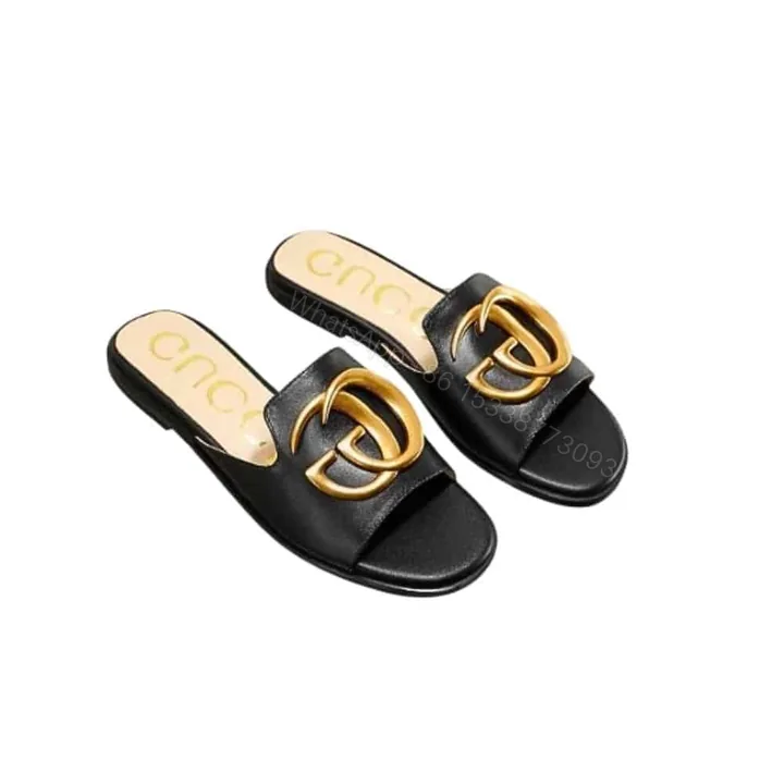 View 1 of Gucci Princetown GG Slippers Black