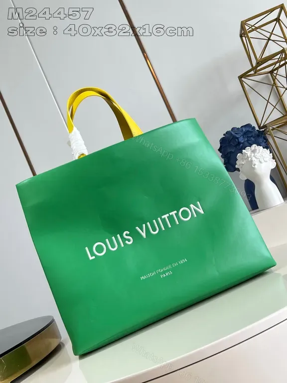 View 1 of Green Luxe Tote: Bold, Durable Designer-Inspired Bag