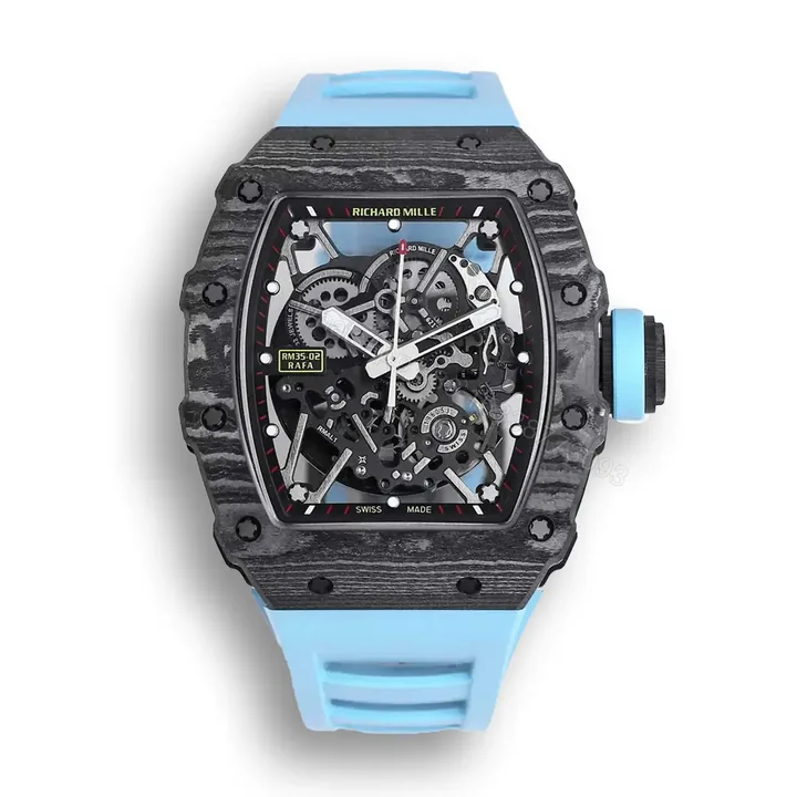 View 1 of Replica Richard Mille RM35-02 Blue Rubber Strap