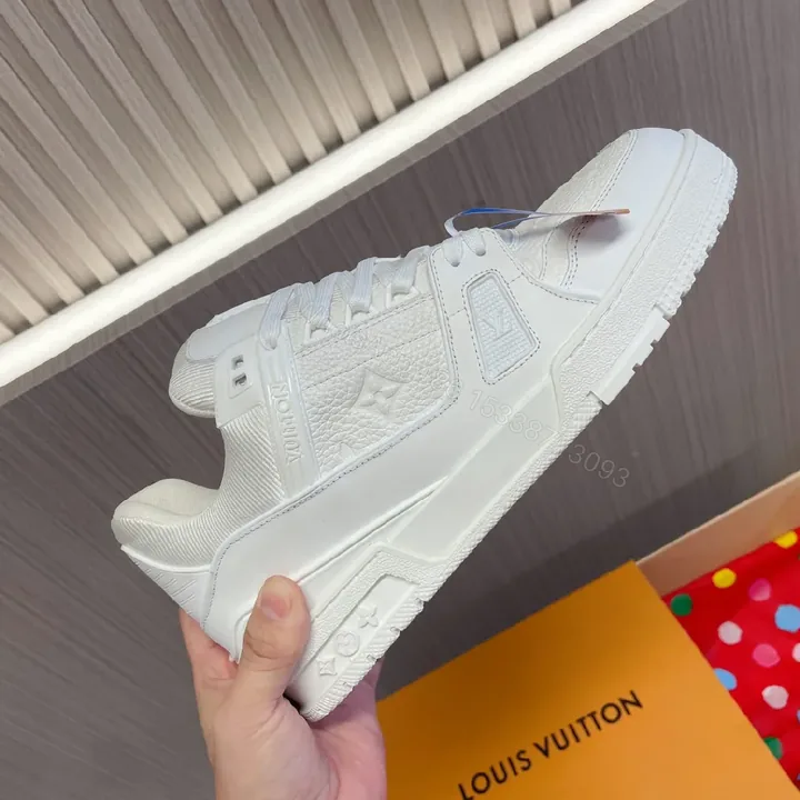View 1 of White Leather Platform Sneaker | Minimal Luxury Comfort Platform Elevation