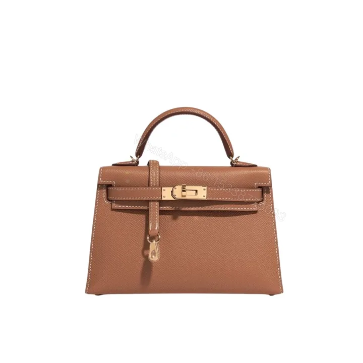 View 1 of Hermes Kelly Mini Epsom Handbag Brown 19Cm