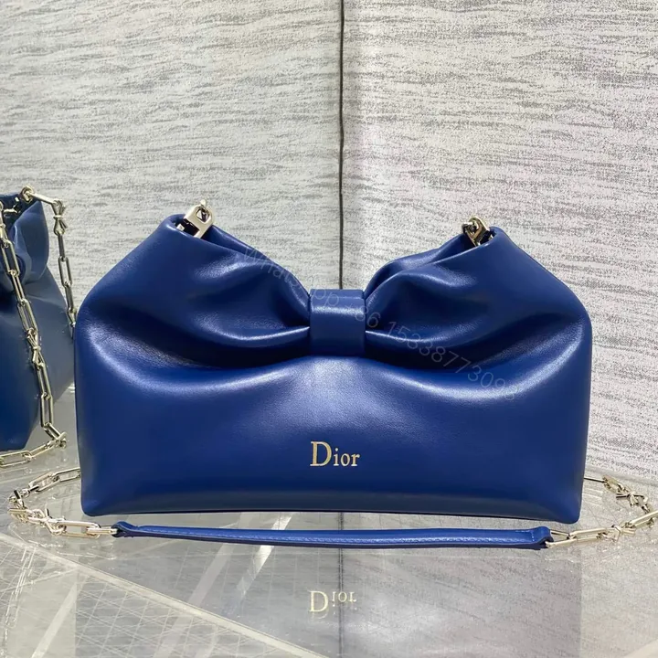 View 1 of Dior Bow Bag Navy Lambskin