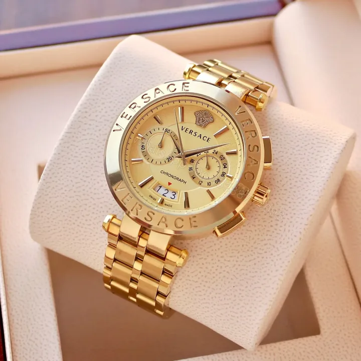 View 1 of Versace Aion Chronograph Golden Brand: Versace For: Men Collection: Premium Collection Model: Aion Chronograph Dial Size: 45mm