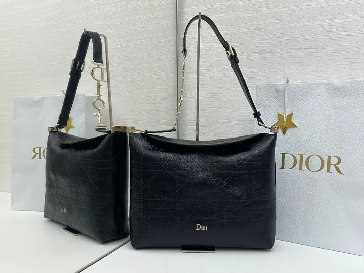 View 1 of Elegant Black Leather Structured Shoulder Bag: Petite Luxury