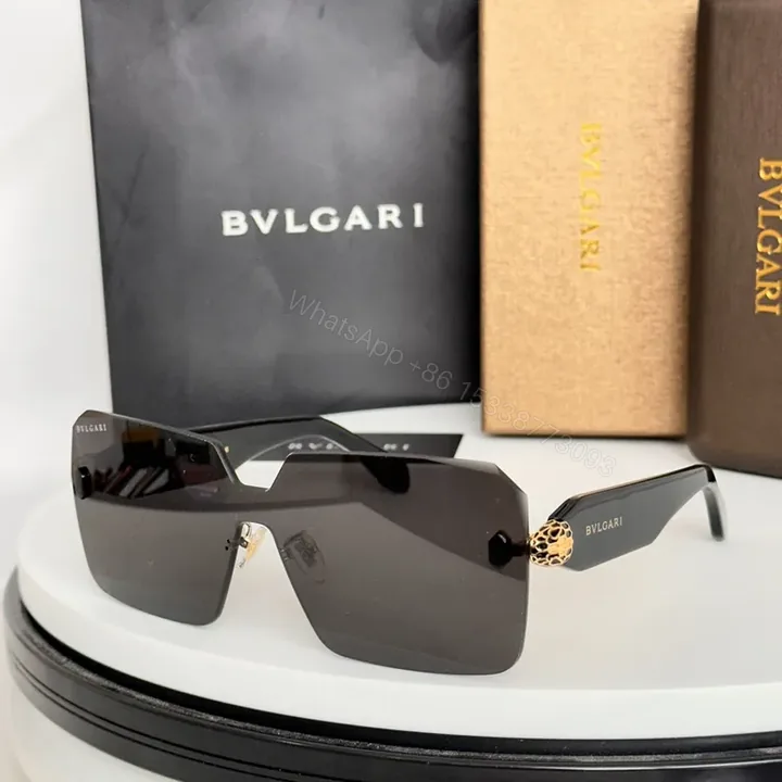 View 1 of Boldly Minimalist BVLGARI Sunglasses: Sculpted Edge Shield Style