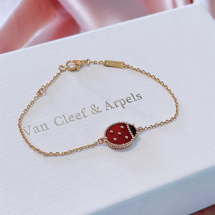 View 1 of 高仿首飾VanCleef&Arpels*RP7R000瓢蟲玫瑰金手鏈