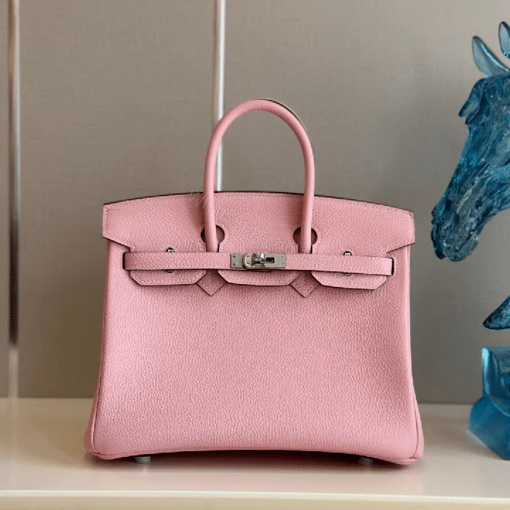 View 1 of Hermes Birkin 25 Rose Pink Togo Leather Palladium Hardware