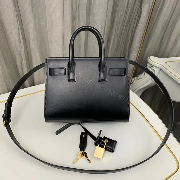 View 1 of Ysl Nano Sac De Jour Black Smooth Leather Gold-tone Metal