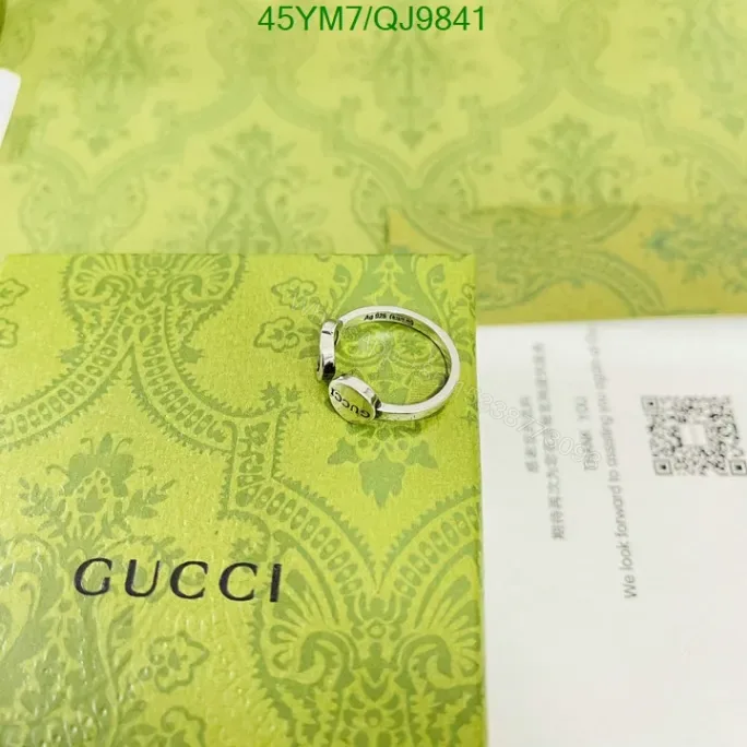 View 1 of Gucci Ring for Women in White QJ98418 – Luxury Copy 1:1