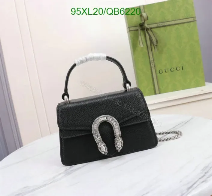 View 1 of Gucci Dionysus Black Mini Crossbody Bag Dupe QB62202
