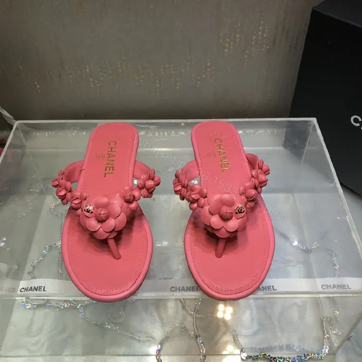 View 1 of Bright Pink Flower Sandals: Luxury Comfort For Summer