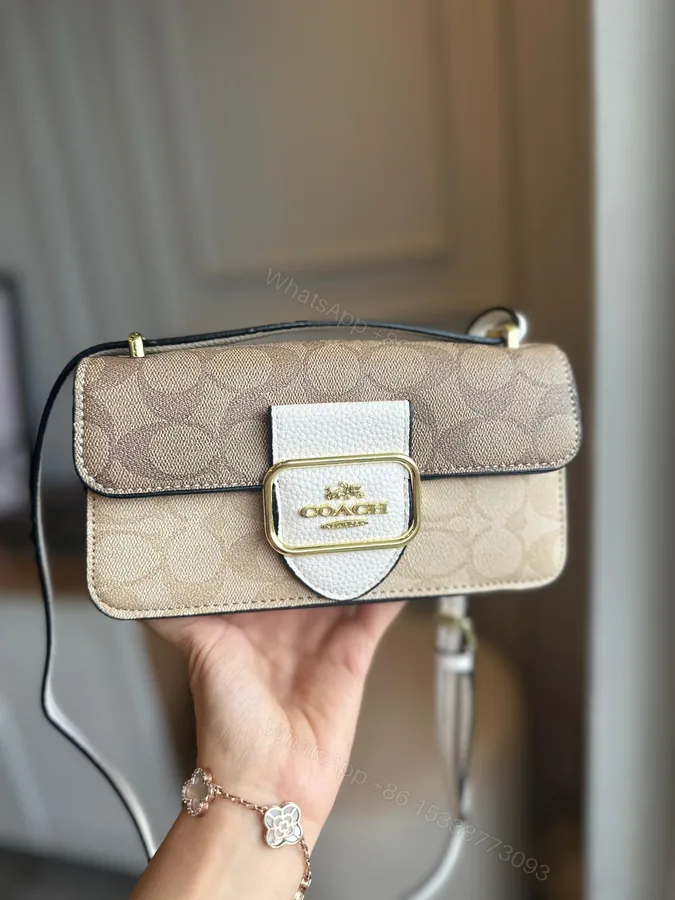 View 1 of First Copy Coach Morgan Bag Black Beige