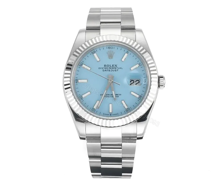 View 1 of Clean Factory Clean Factory JVS Silver Blue Datejust 3235 Movement
