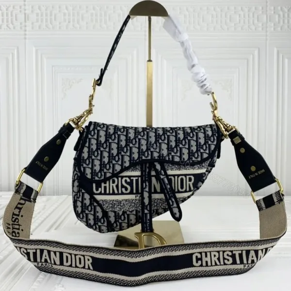 View 1 of FIRST COPY Christian Dior Saddle Sling Bag (Black)