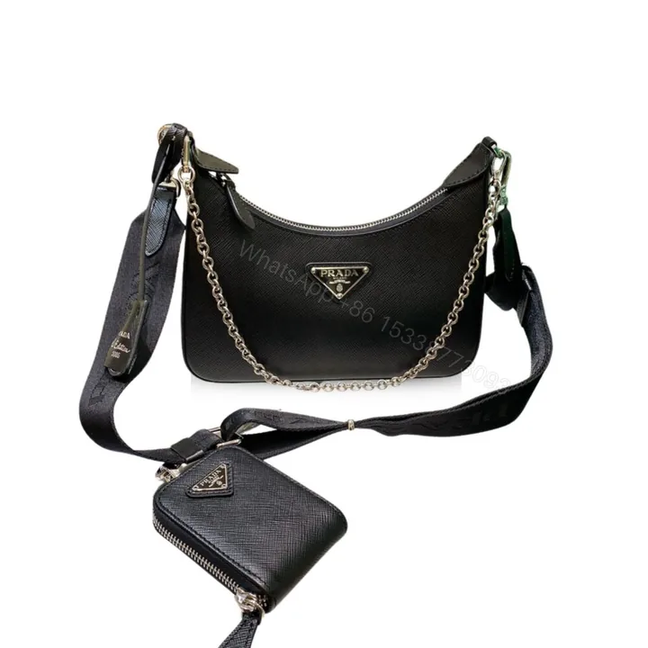 View 1 of Prada Re-Edition 2005 Saffiano Bag Black 22cm