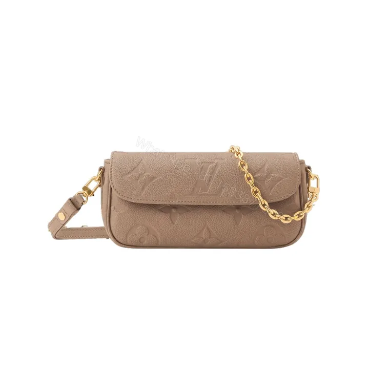 View 1 of Louis Vuitton Wallet On Chain Ivy Monogram Empreinte Greige 23Cm