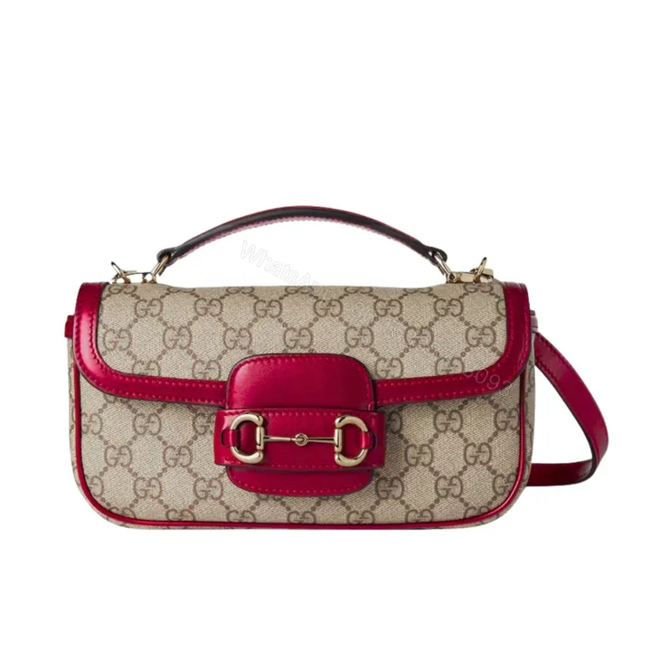View 1 of Gucci Horsebit 1955 Small Top Handle Bag Rosso Ancora Red ‎22Cm 815206 AAEC2 6207