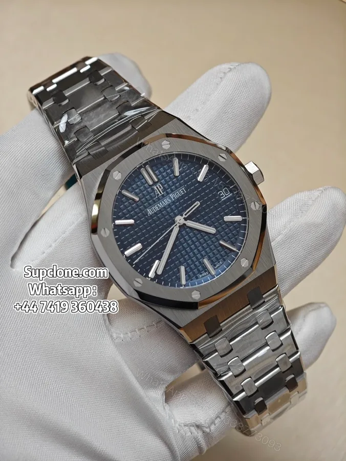 View 1 of Audemars Piguet Super Clone 1:1 Royal Oak 15500 Blue Dial