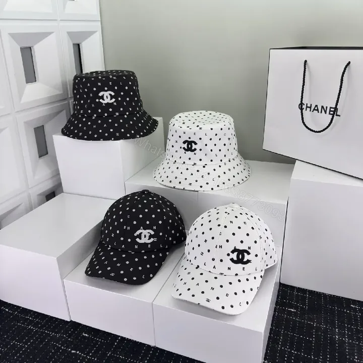 View 1 of Polka Dot Bucket Hat – Black/White, Premium Chic Style