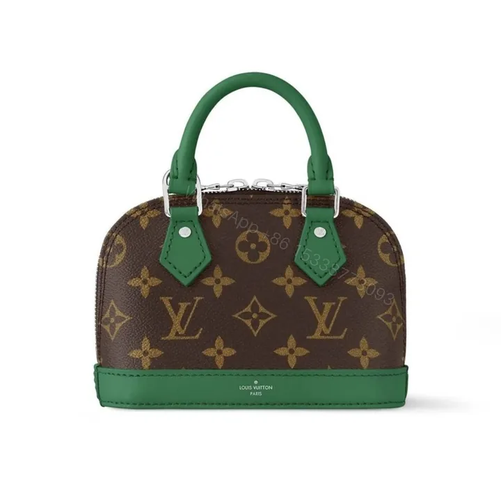 View 1 of Louis Vuitton Mini Alma Monogram Canvas Mix With Green 18Cm M83204
