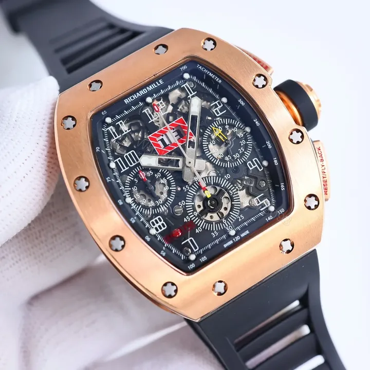 View 1 of EUR Factory Richard Mille RM011 Rose Gold Chronograph
