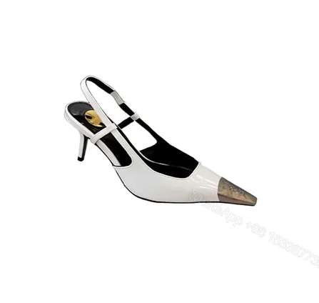 View 1 of YSL JEANNE slingback pumps in glazed leather