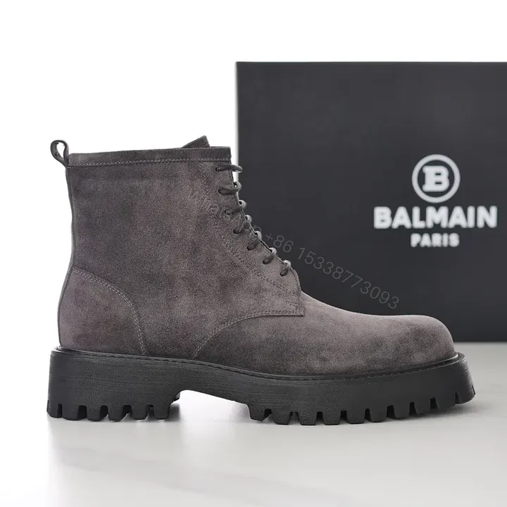 View 1 of Charcoal Suede High-Top Boot: Rugged Luxe Comfort