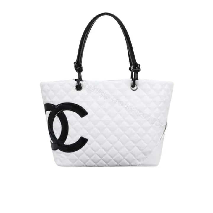 View 1 of Chanel Large Cambon Tote Bag Black White 41Cm