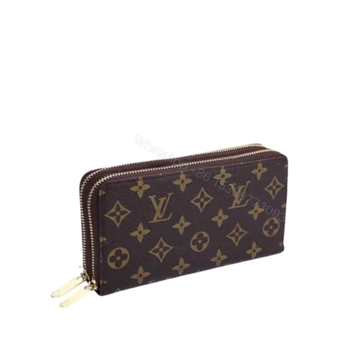 View 1 of Louis Vuitton Long Double Zipper Wallet Monogram Brown 19Cm